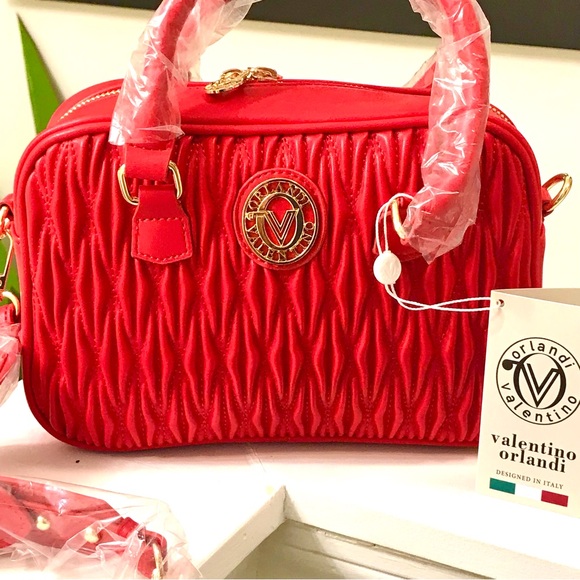 Valentino Orlandi Quilted Red Bag New - Picture 4 of 16
